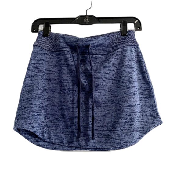 Athleta Downplay Mini Skirt Knit Athletic Heather Blue Pull On Size XXS - Picture 2 of 5